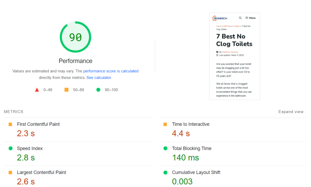 Wp Optimize Page Speed Test