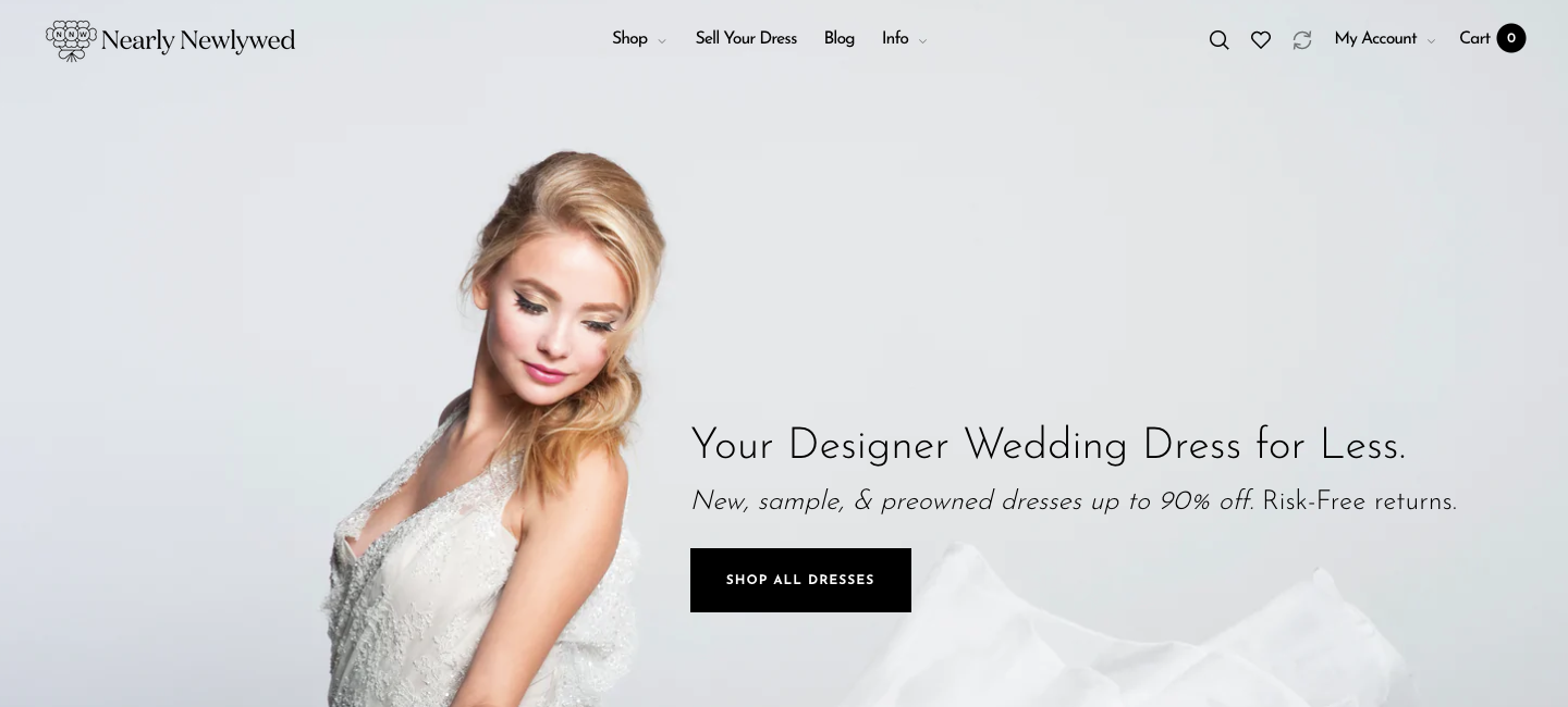 nearly newlywed homepage screenshot