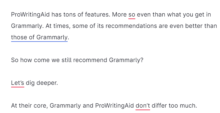 Mistakes In Grammarly