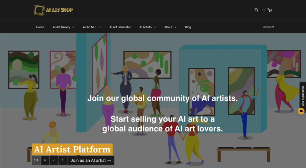 Ai Art Shop Homepage