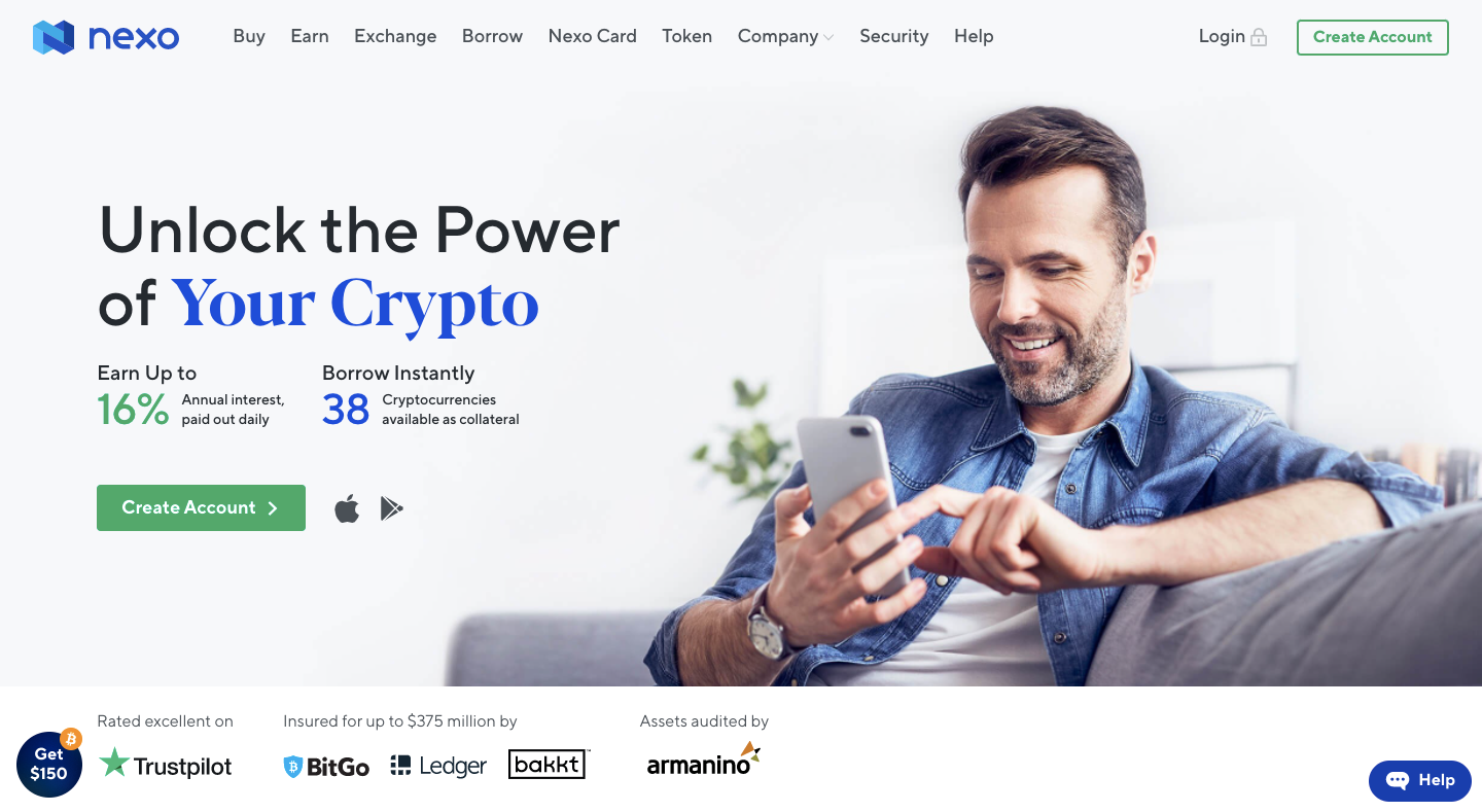 Nexo Homepage