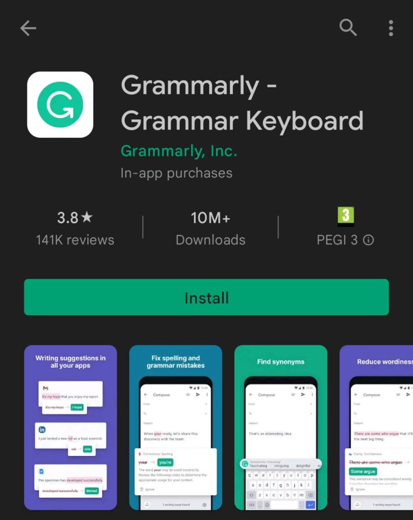 Grammarly App Store