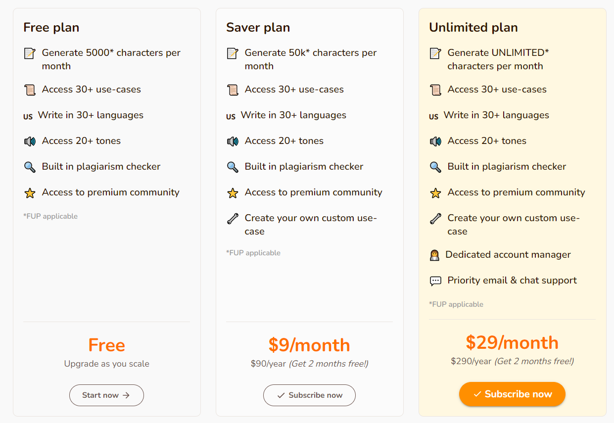 Rytr Pricing