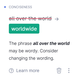 Grammarly Engagement Suggestion
