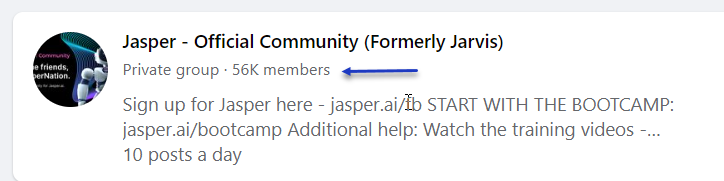 Jasper Community Size