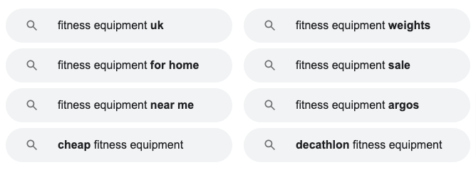 Google Keyword Suggestions Fitness