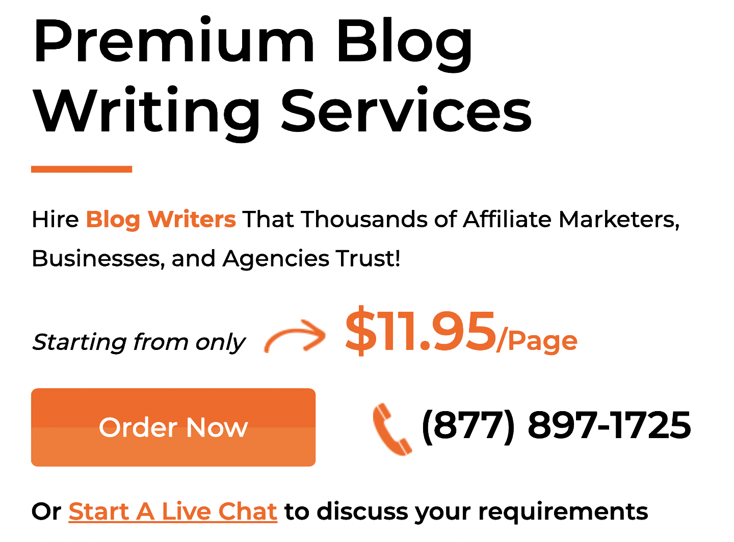 Pricing for blog writing from Content Development Pros