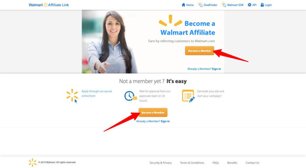 Walmart Affiliate Program Signup
