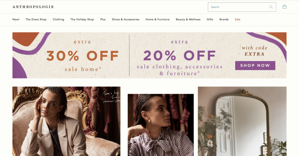anthropologie homepage