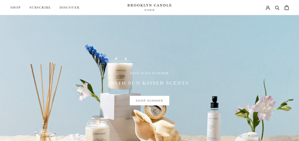 brooklyn candle homepage
