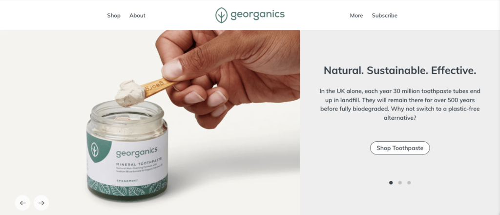 georganics homepage