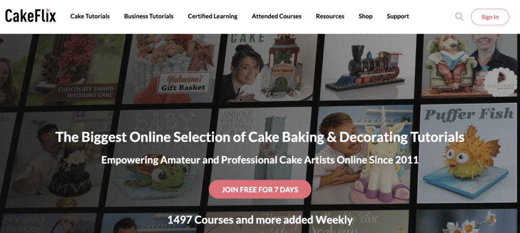 cakeflix homepage