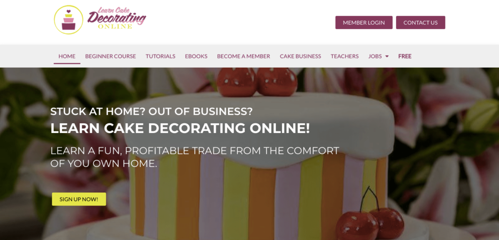 learn cake decorating homepage