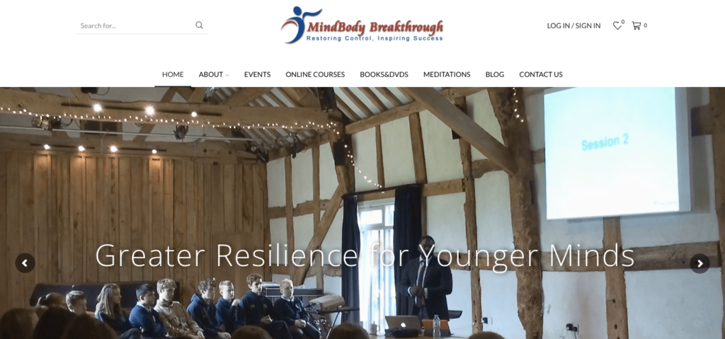 mindbody breakthrough homepage
