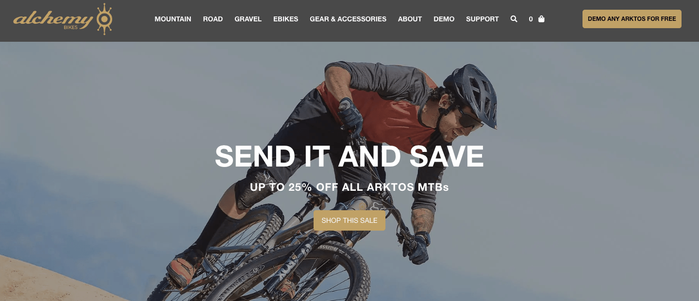 alchemy bikes homepage