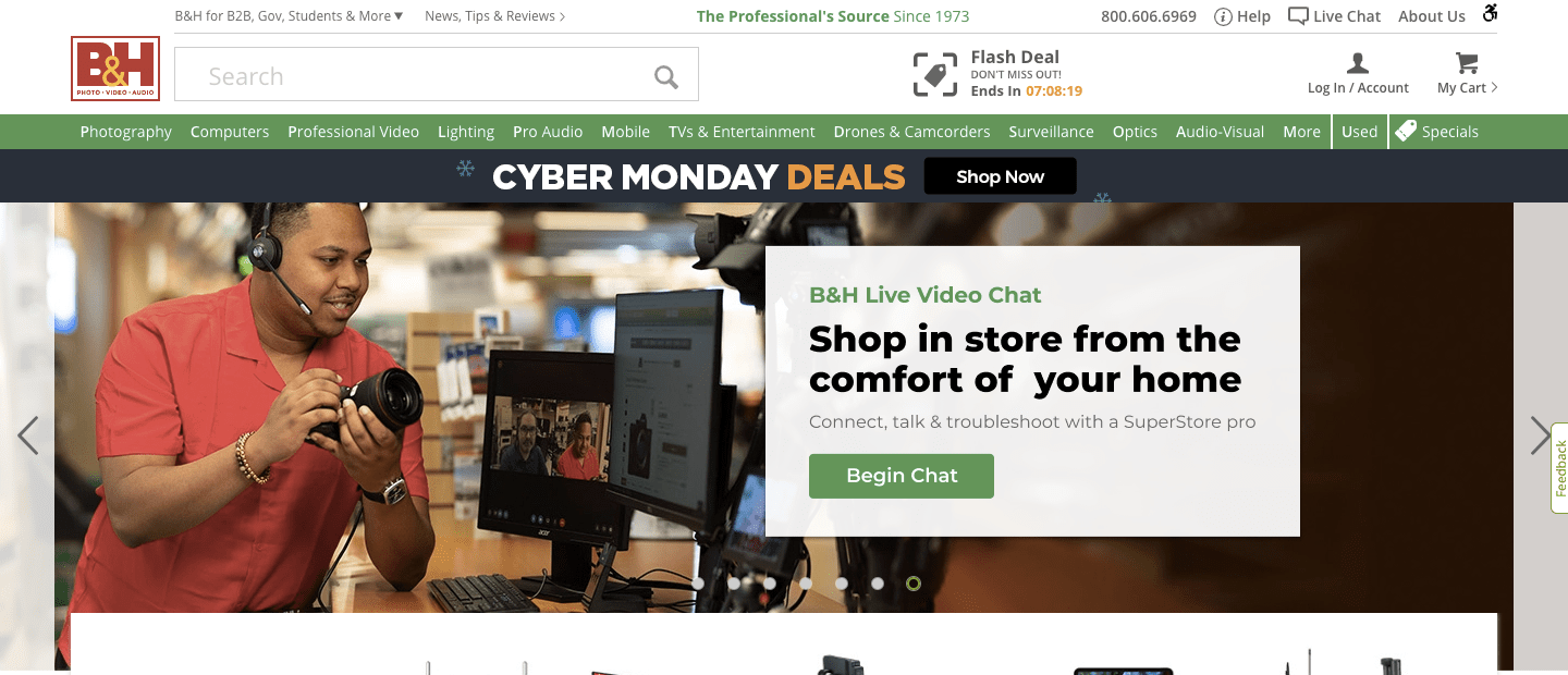 b&h homepage