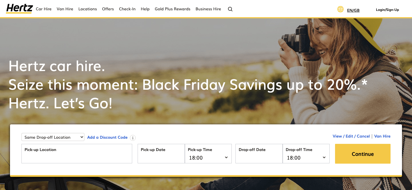 hertz homepage