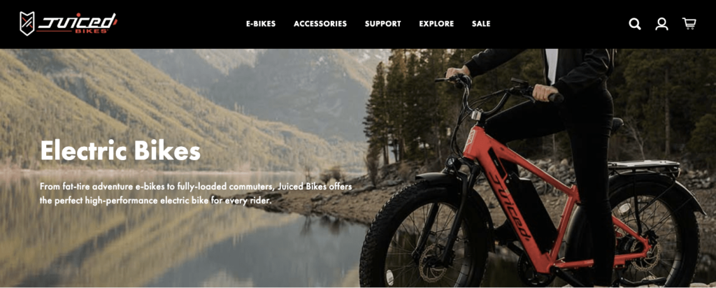 juiced bikes homepage