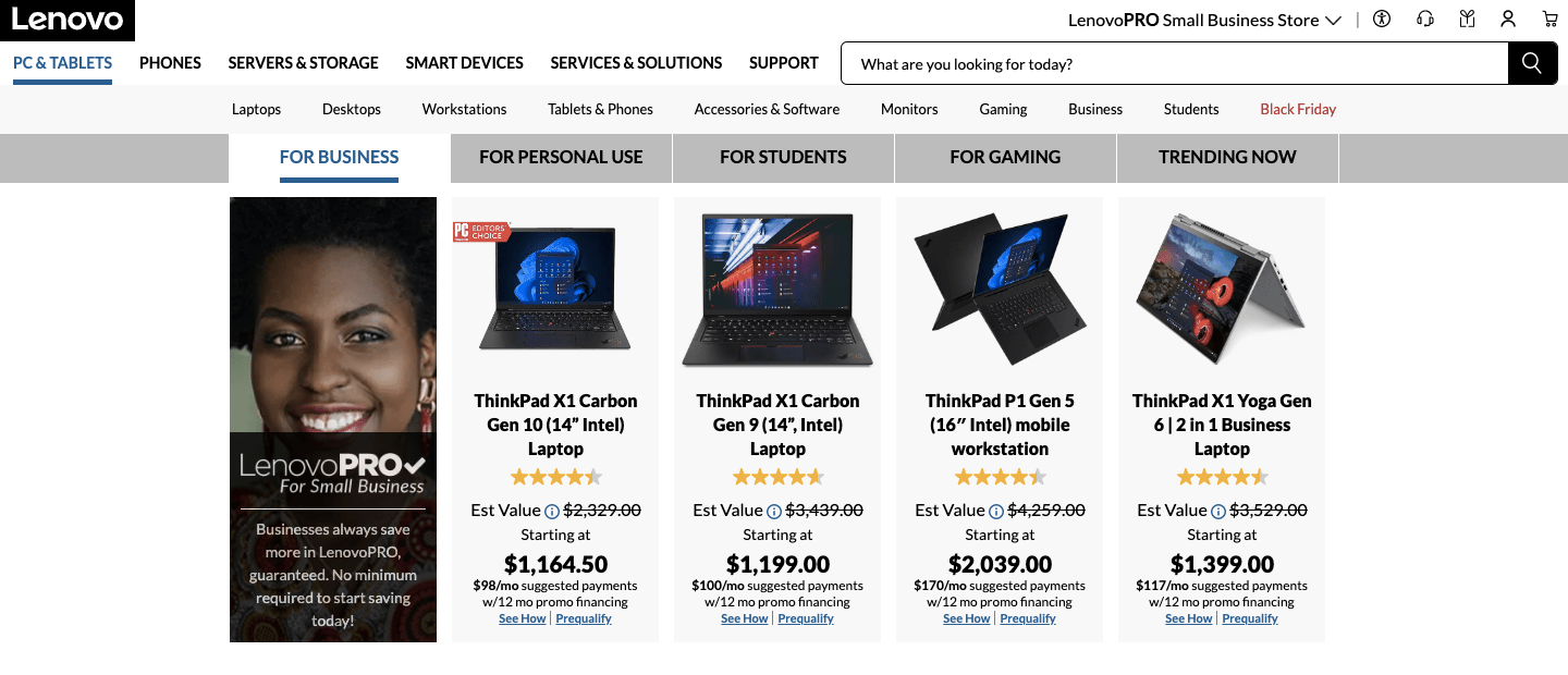 lenovo homepage