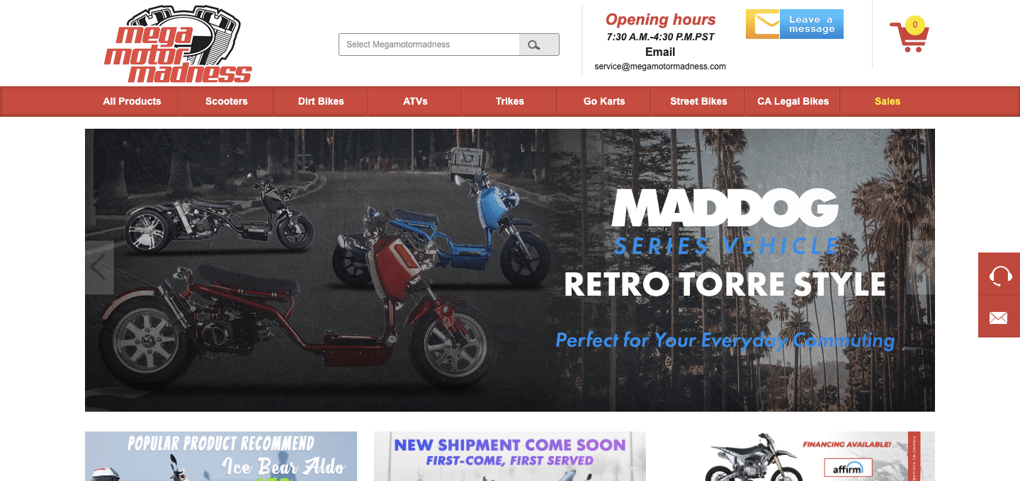 mega motor madness homepage