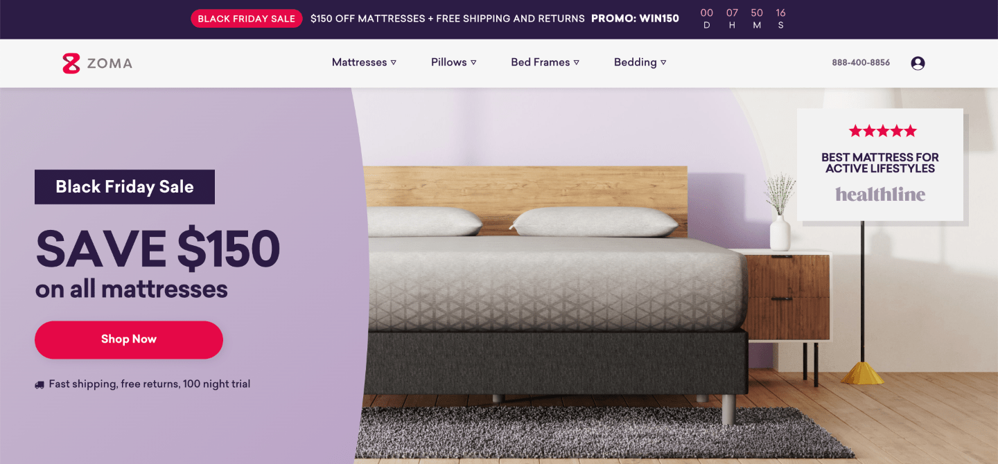 zoma sleep homepage