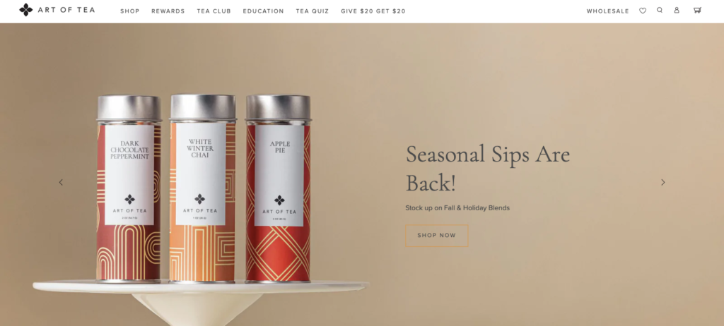 art of tea homepage