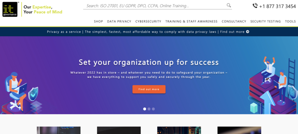 it governance homepage screenshot
