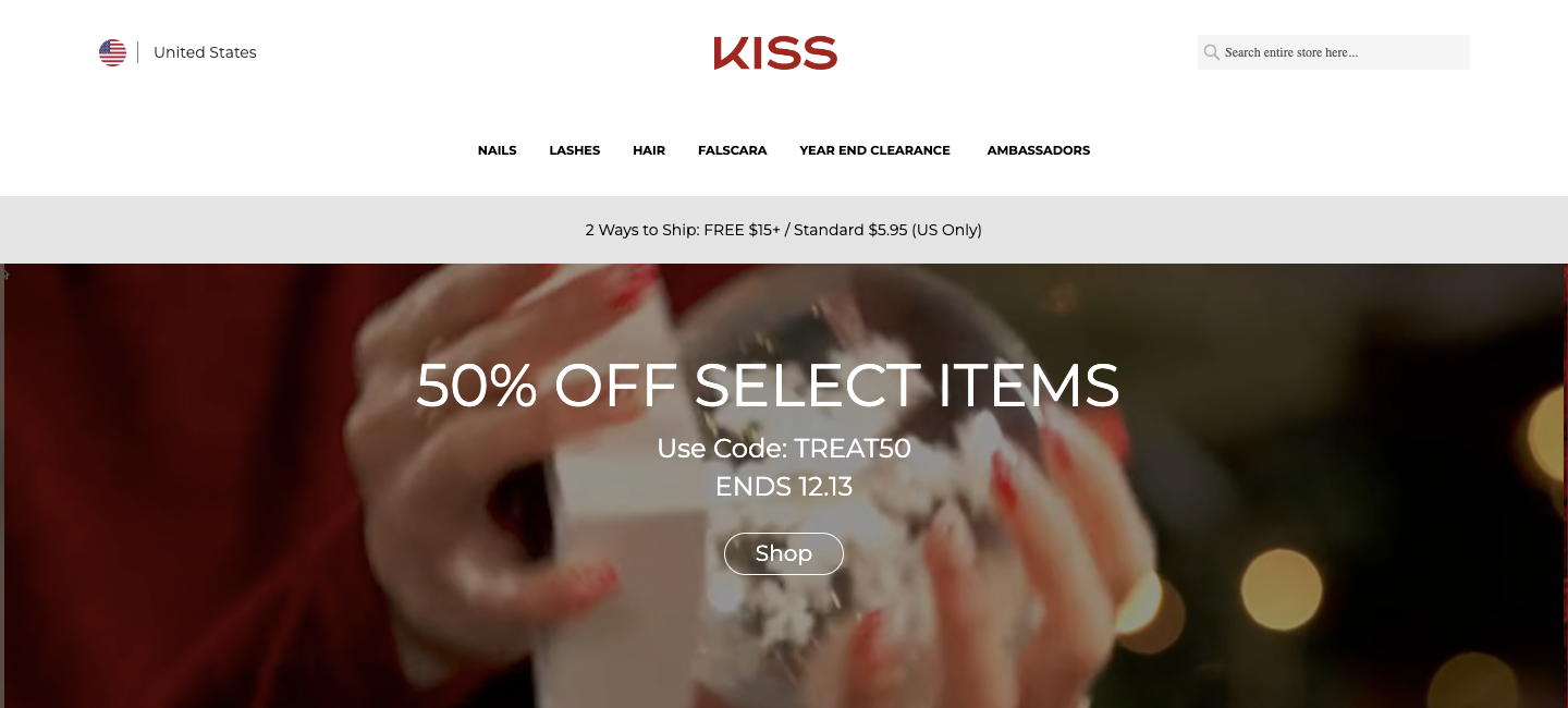 kiss homepage screenshot