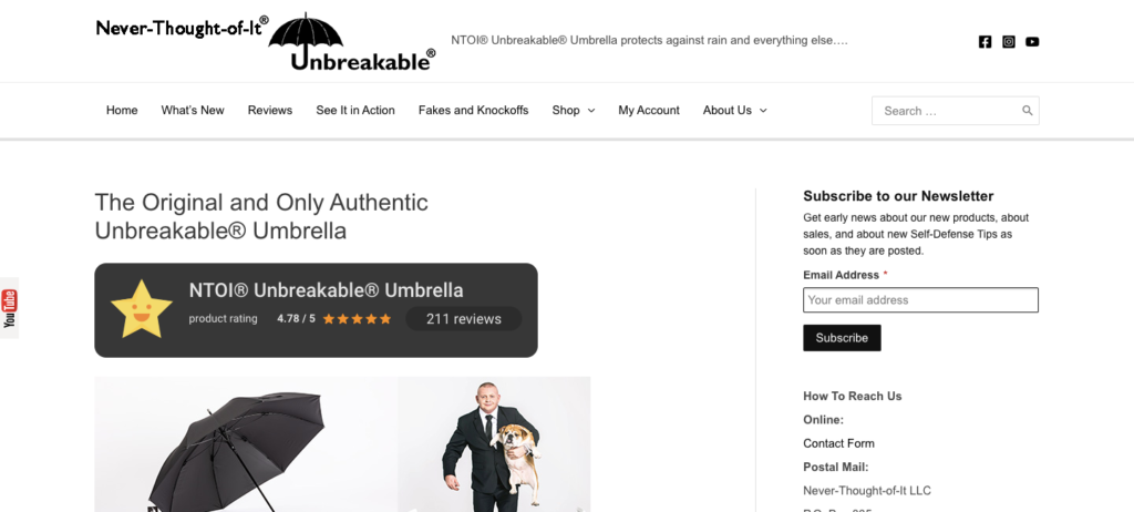 unbreakable umbrella affiliate program