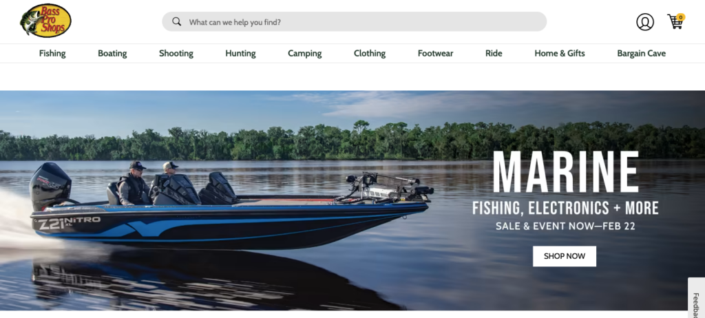 bass pro shops homepage
