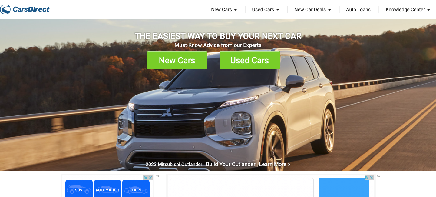 carsdirect homepage