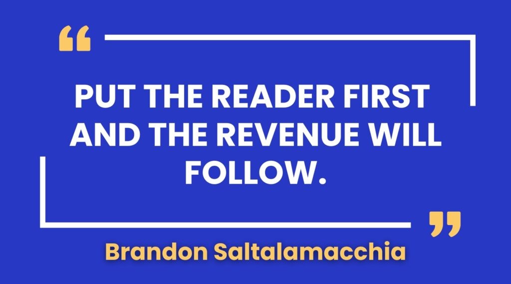 put the reader first