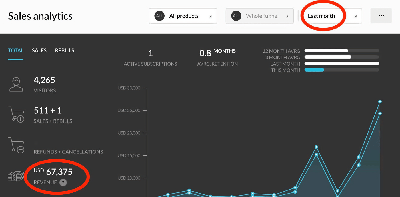 self guru income report stats