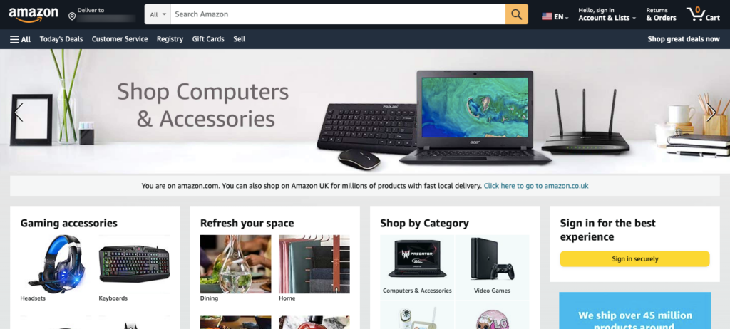 Amazon Com Homepage