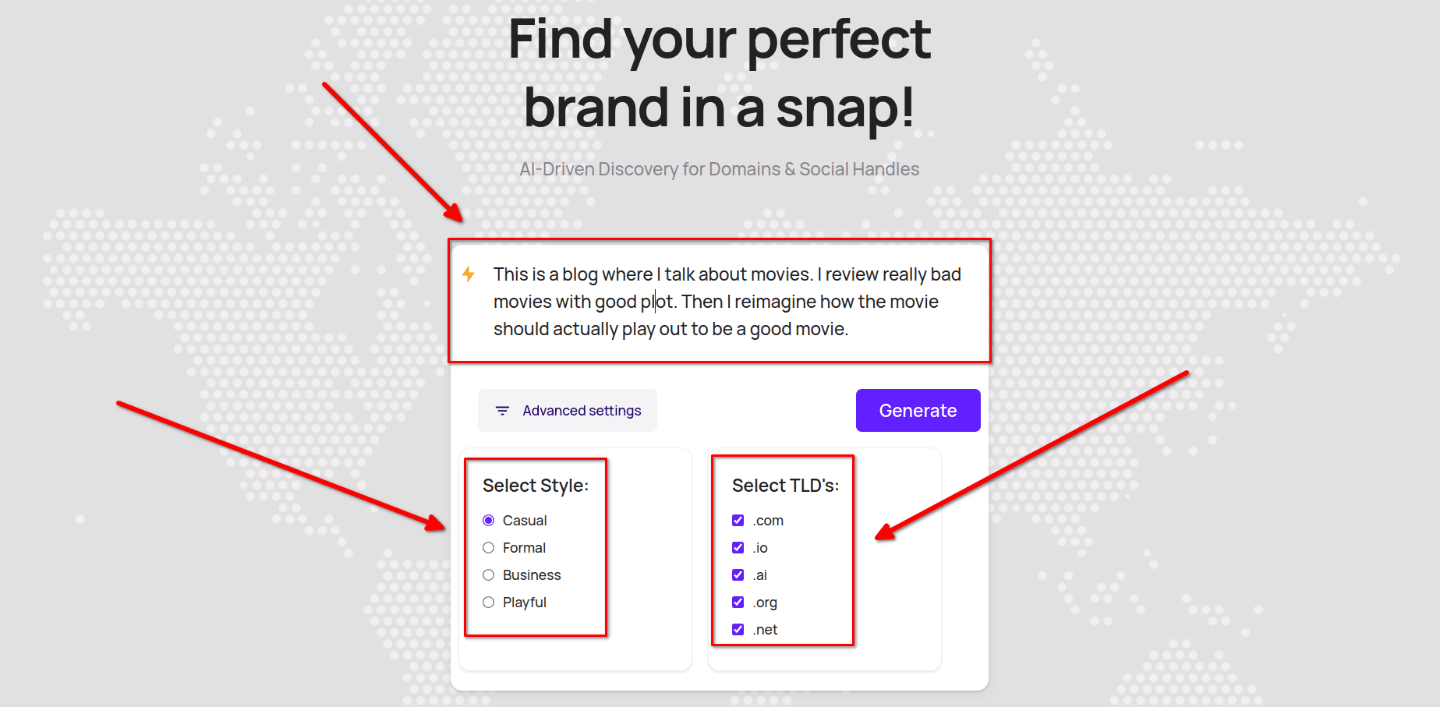 brandsnap domain name search