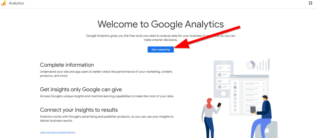 google analytics account setup