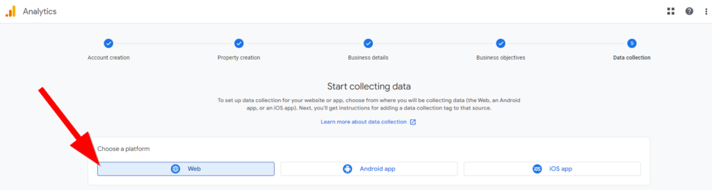 google analytics data collection