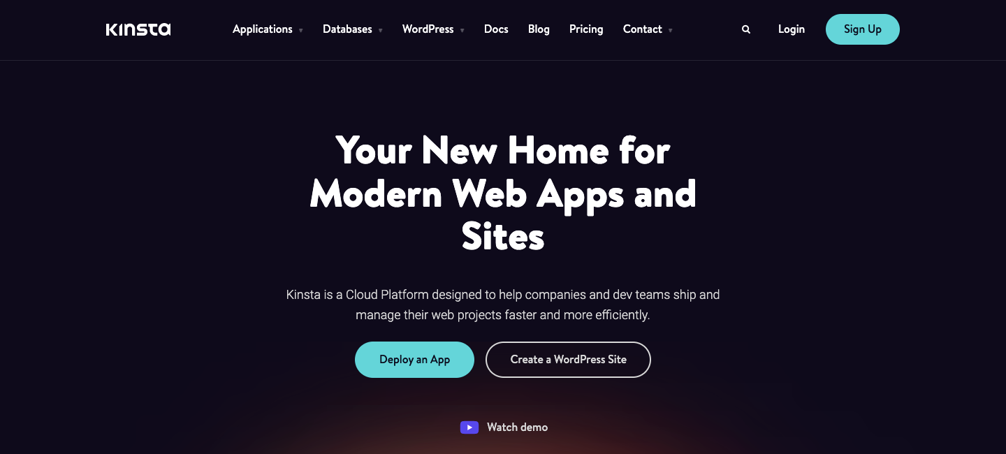 Kinsta Homepage