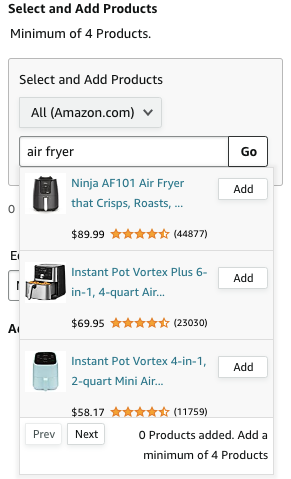 amazon custom ads search bar