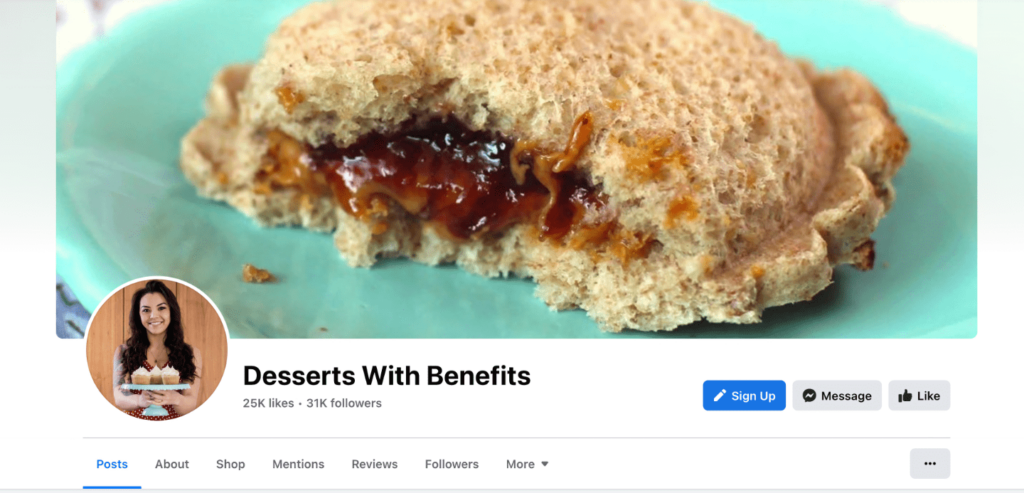 food blog successful facebook page