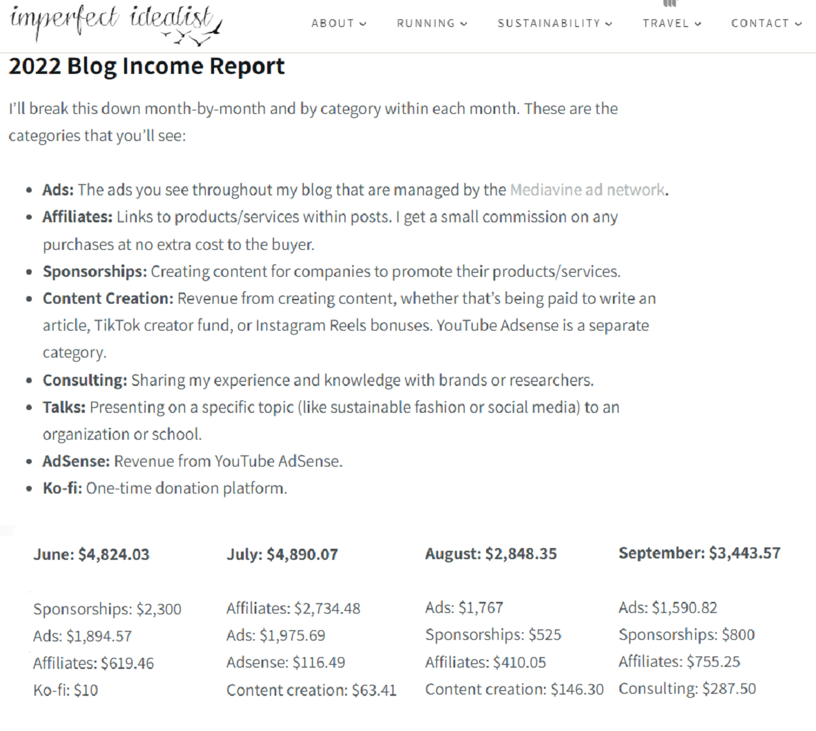 imperfect idealist income report