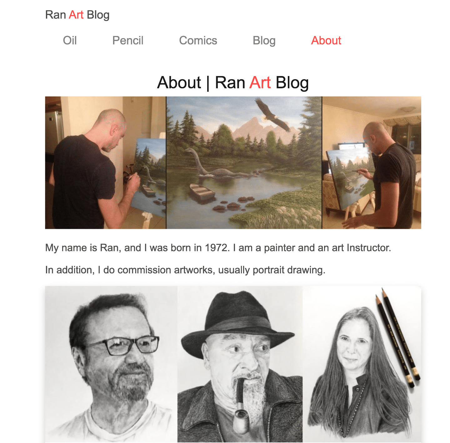 Ran Art Blog About Us Page