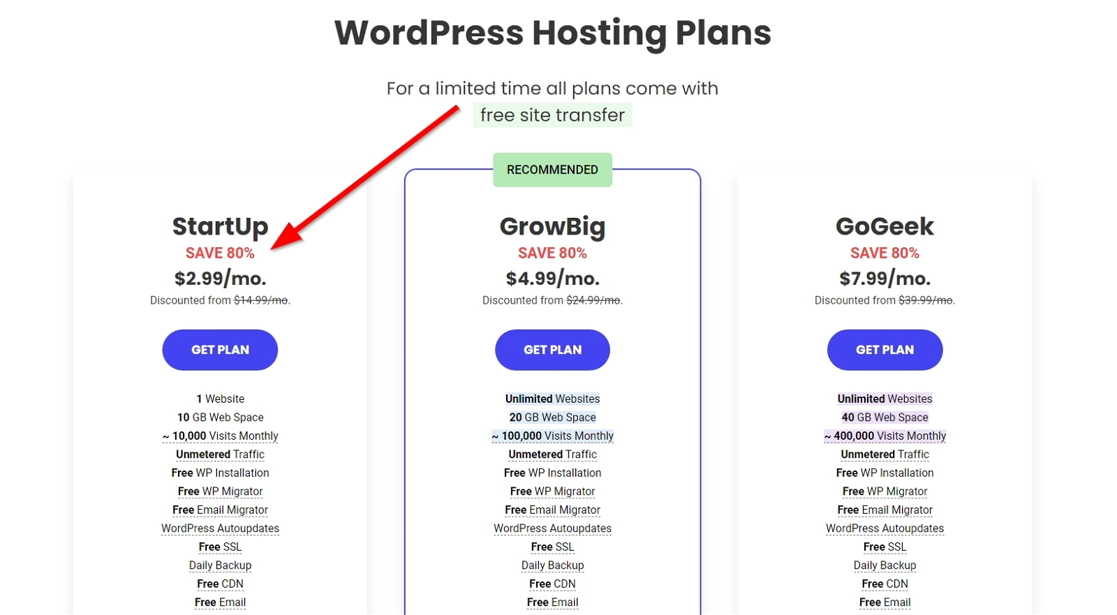 siteground hosting plans