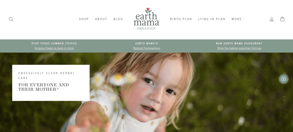 earth mama homepage