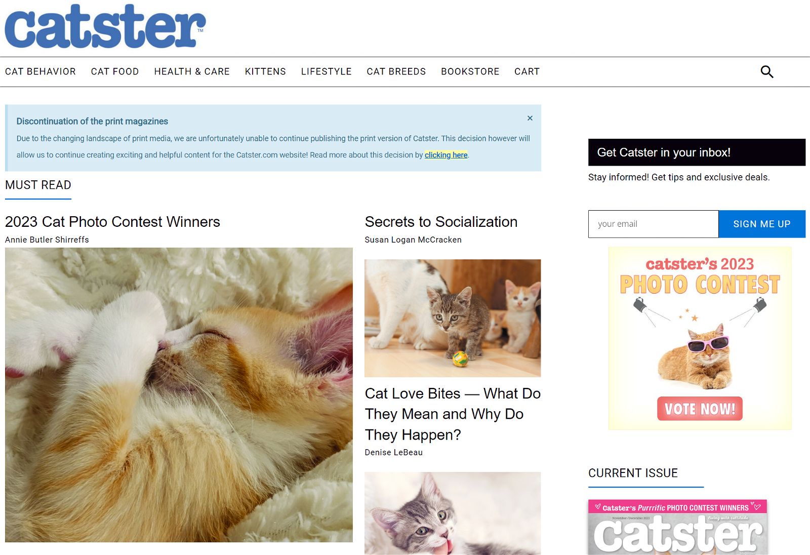 Catster homepage