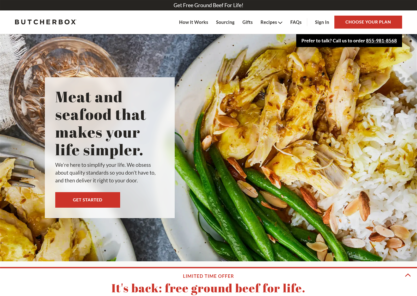 Butcherbox Homepage