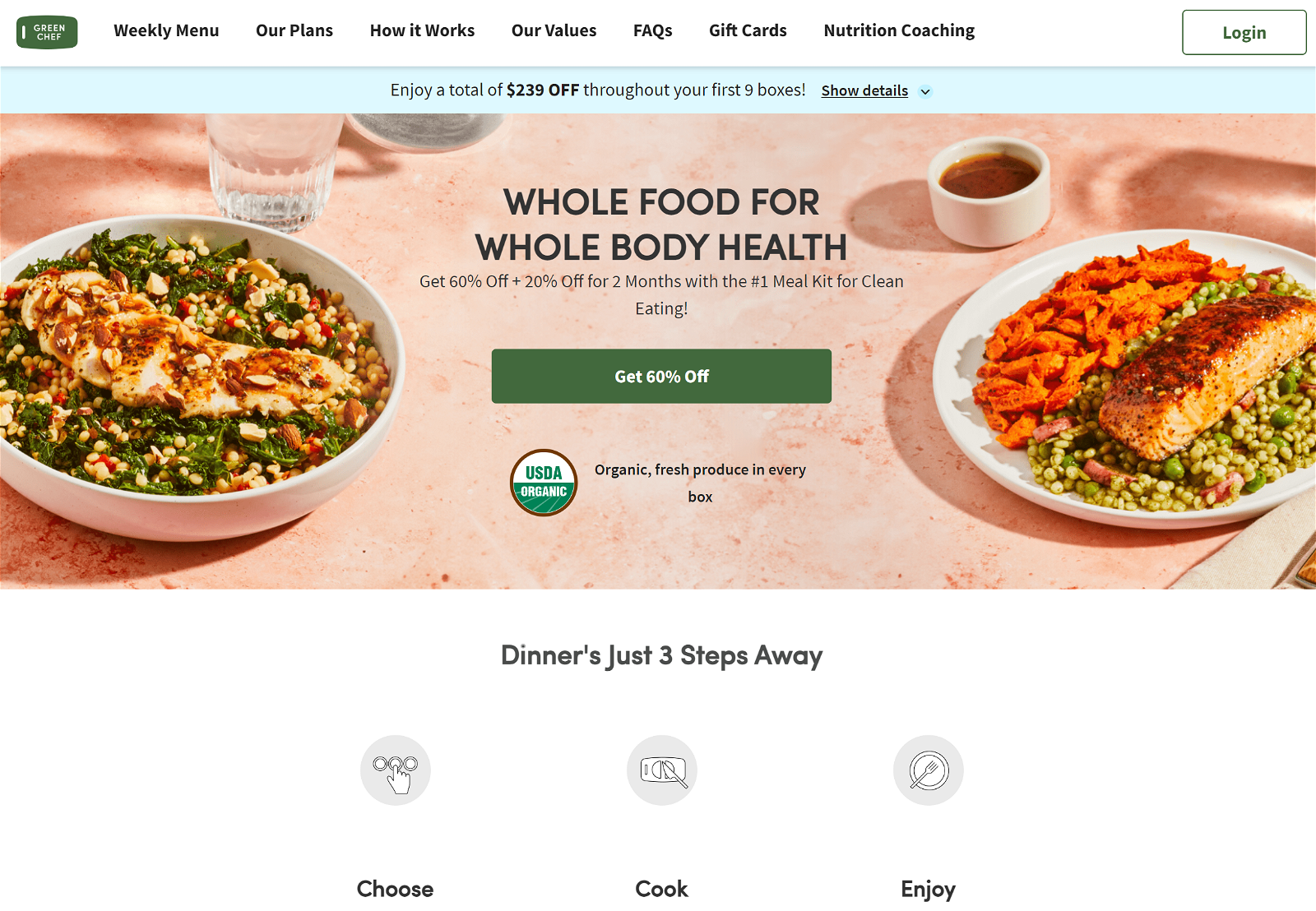 Green Chef Homepage