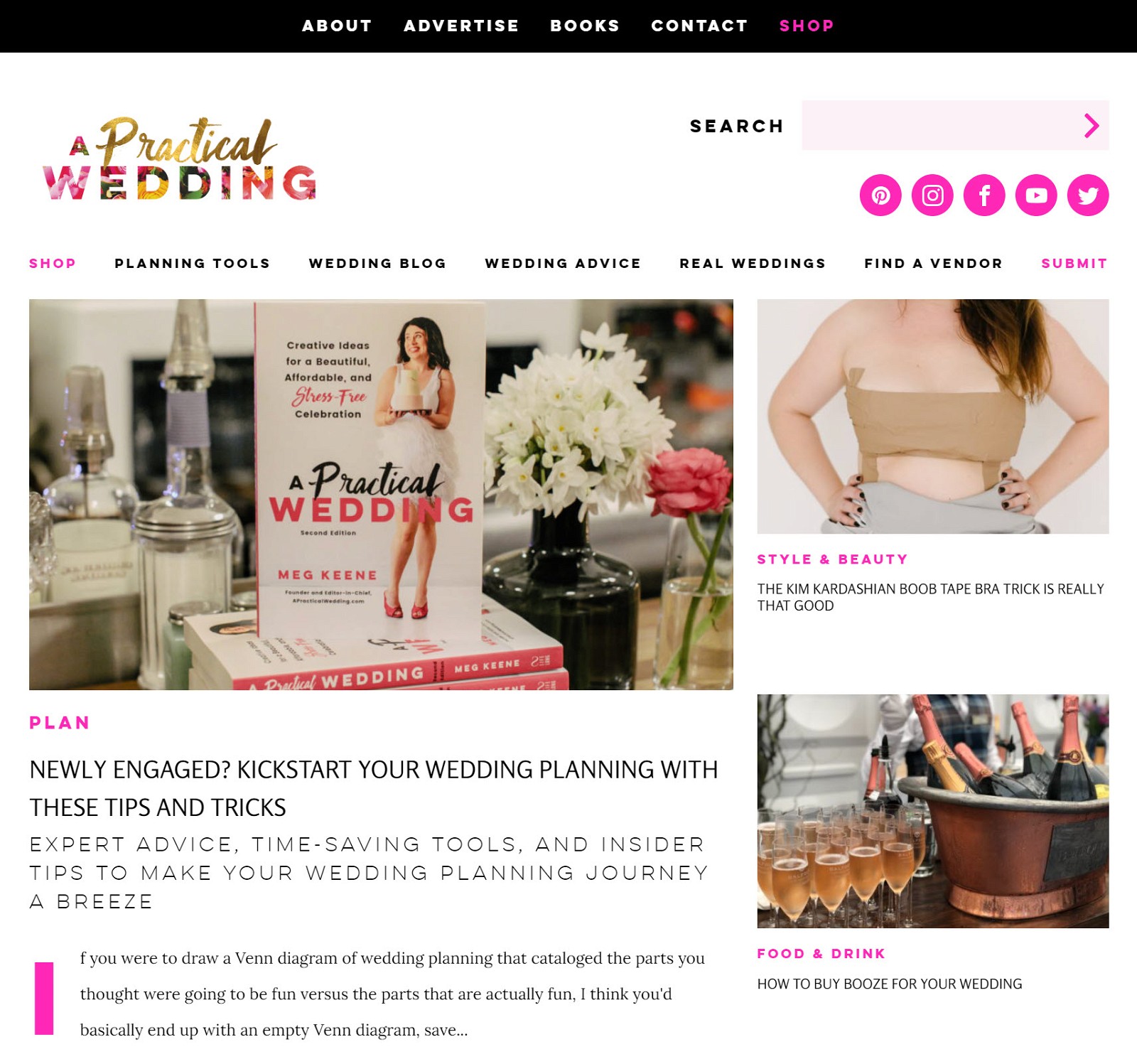 A Practical Wedding Homepage