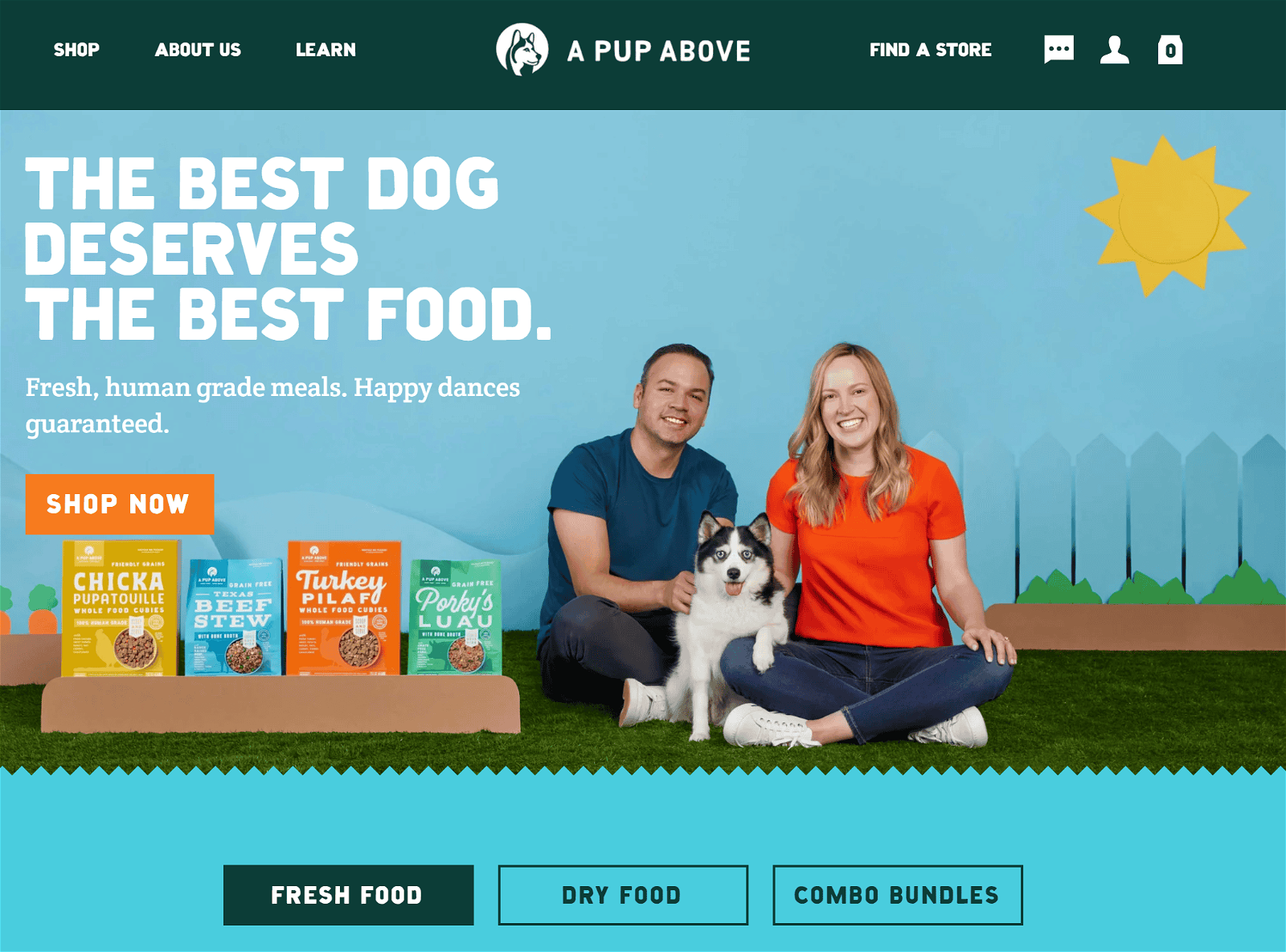 A Pup Above Homepage