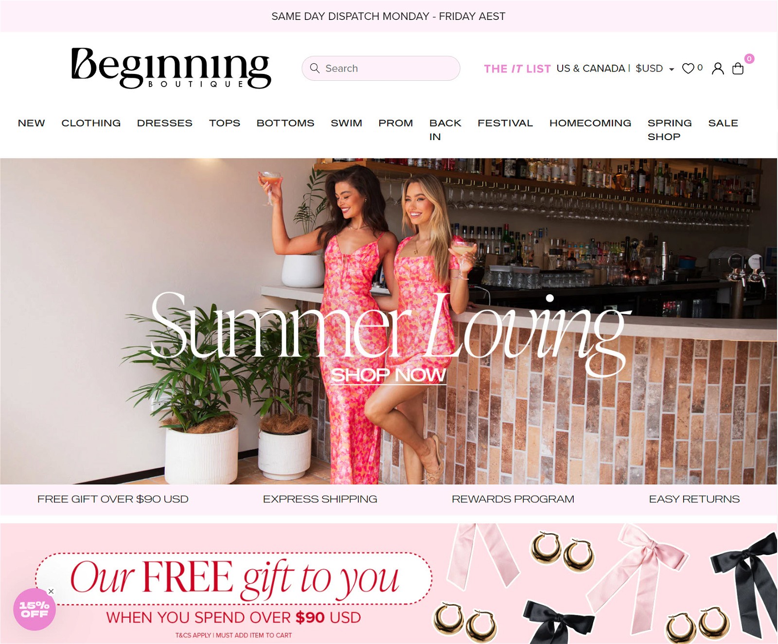 Beginning Boutique Homepage